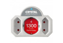 Crystal Audio CPW21-1300-70 Λευκό Πολύπριζο Aσφαλείας 1300J/70dB