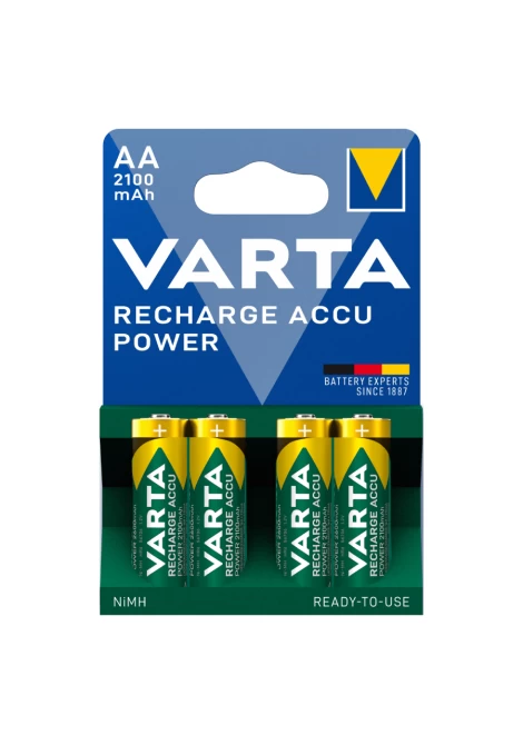 VARTA ΕΠΑΝΑΦΟΡΤΙΖΟΜΕΝΗ 2100mAh συσκ.4 AA (12812)