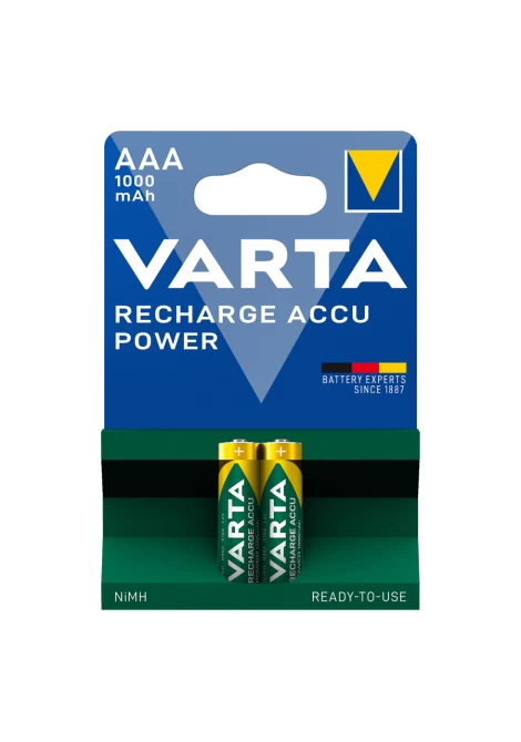 VARTA ΕΠΑΝΑΦΟΡΤΙΖΟΜΕΝΗ 1000mAh συσκ.2 AAA (12823)