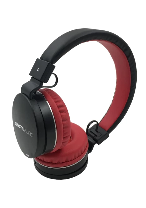 CRYSTAL AUDIO OE-01-KR BLACK-RED OVER-EAR HEADPHONES (381407)