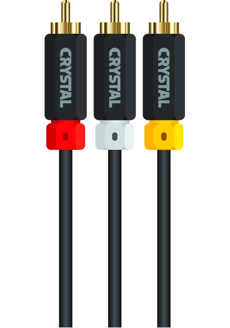 CRYSTAL AUDIO RC3 1.8m M TO 3RCA M bl (381518)