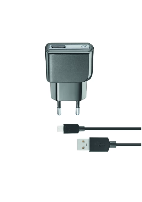 CELLULAR LINE 203213 Σετ Φορτιστής για Huawei με Θύρα USB-A και Καλώδιο microUSB 5W 1A Μαύρο (49128)