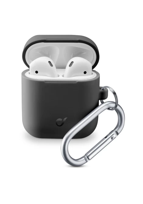 CELLULAR LINE 355806 Θήκη Σιλικόνης Bounce για AirPods 1/2 Μαύρη (49118)