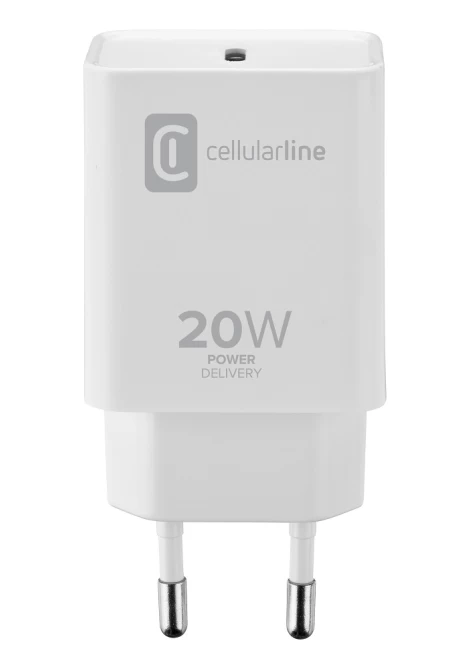 CELLULAR LINE 398353 Φορτιστής Σπιτιού για Apple με Θύρα Type-C 20W Λευκός (49877)