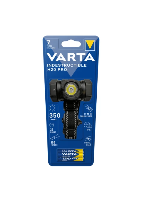 VARTA Φακός Κεφαλής Indestructible H20 Pro + 3xAAA (123495)