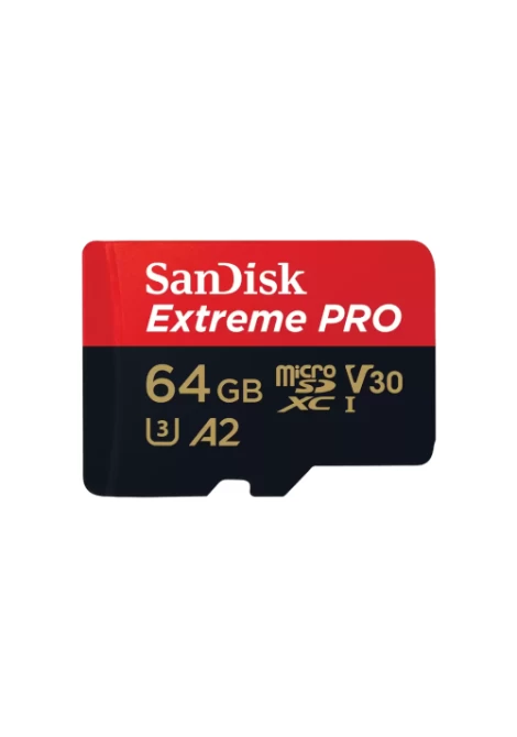 SanDisk Extreme PRO microSDXC 64GB + SD Adapter + 2 years RescuePRO Deluxe (531690)