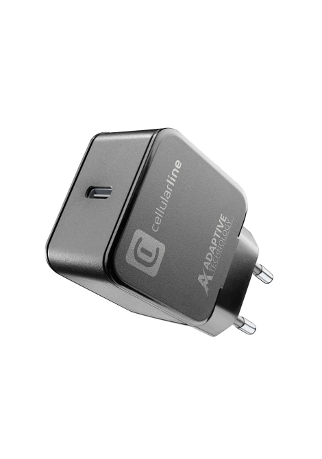 CELLULAR LINE 434730 Φορτιστής Σπιτιού με Θύρα Type-C 15W Μαύρος (490369)