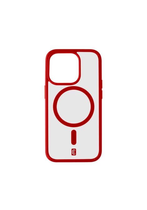 Cellular Line Pop Mag Θήκη Κινητού Σκληρής Σιλικόνης Back Cover για iPhone 15 Pro Κόκκινη (490646)