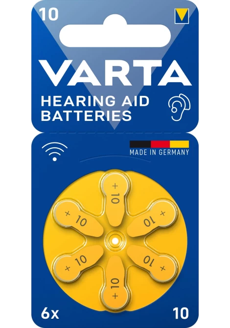 VARTA 24610 Μπαταρίες Ακουστικών Βαρηκοΐας 10 συσκ 6 (127741)