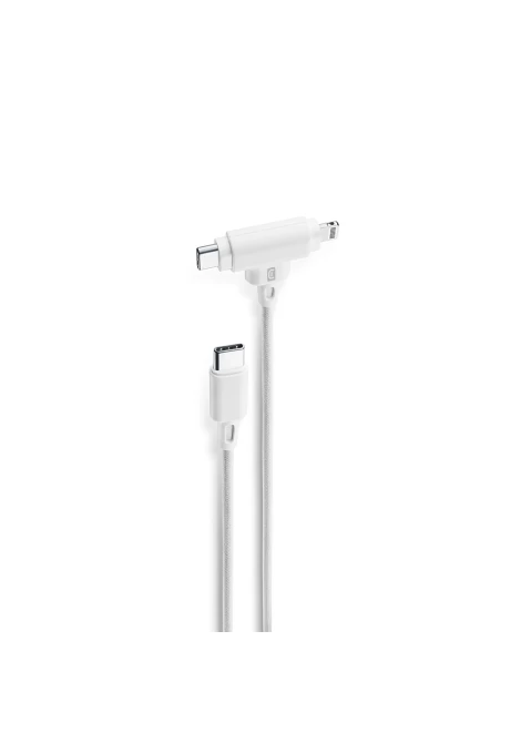 CELLULAR LINE 477263 Καλώδιο Συγχρονισμού και Φόρτισης Type-C/Lightning (1,5m) Άσπρο (490694)