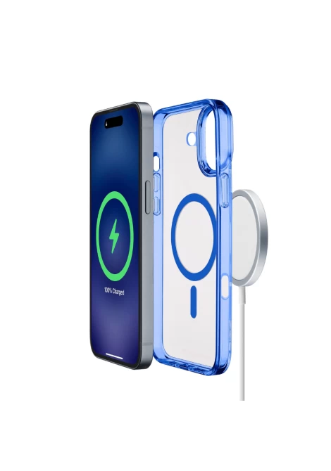 CELLULAR LINE 483370 Μαγνητική Θήκη Κινητού Magsafe Σκληρής Σιλικόνης για iPhone 16 Μπλε (490859)