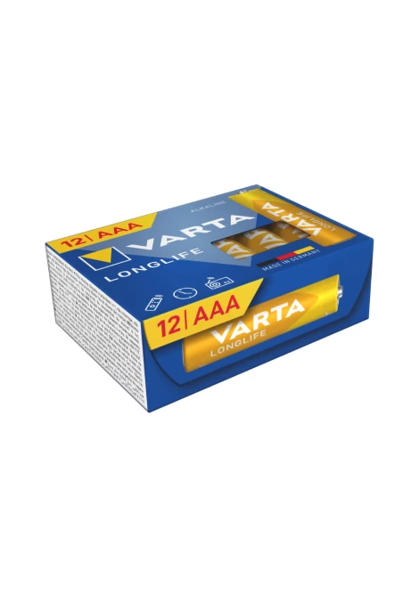 VARTA 4103 συσκ. 12 ΑΛΚΑΛΙΚΗ LONGLIFE AAA (120344)