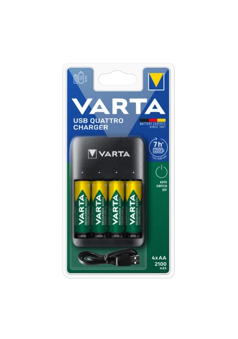 VARTA USB Quattro Charger + 4xAA 2100mAh (128616)