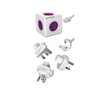 ALLOCACOC PowerCube ReWirable + 3x plugs + IEC EU καλώδιο Μωβ Πολύμπριζο (1801/DERW3P)