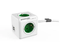 ALLOCACOC PowerCube Extended USB Πράσινο Πολύμπριζο (1406GN/DEEUPC)
