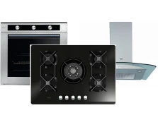 Whirlpool AKPM 6580IXL + AKT 486/NB + AKR 694 IX Σετ Φούρνος/Εστία/Απορροφητήρας