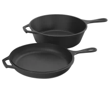 Lodge LCC3 Combo Μαντεμένιο Βαθύ τηγάνι 2,84 lt με μαντεμένιο καπάκι-τηγάνι 26.04 cm (10.25 Inch)