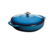 Lodge EC3CC33 Blue Μαντεμένια Κατσαρόλα - Γάστρα με επισμάλτωση πορσελάνης 3,4 lt