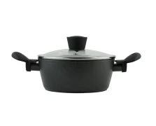 Estia Magma 24cm Κατσαρόλα Αντικολλητική Πρεσσαριστού Αλουμινίου (01-6136)