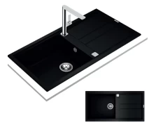 Teka NOVA 60 L TG 1B 1D Black Νεροχύτης (115330059)