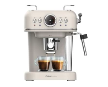 Primo PREM-40445 Μηχανή Καφέ Espresso Eco 20Bar 3σε1 Αναλογικό καντράν θερμοκρασίας Ιβουάρ-Chrome (400445)