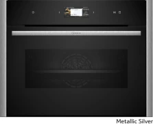 Neff C29FS3AY0 Metallic Silver Εντοιχιζόμενος Φούρνος Compact NFS45E2M0 (C29FS3AY0 + Z9045MY0)
