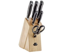 Ballarini BRENTA KBR10 Σέτ Μαχαιριών 5 τεμ. με ψαλίδι και ξυλινη βάση