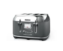 Muse MS-131 DG 4Θεσεων 1800W Inox/Ανθρακί Φρυγανιέρα (400481)