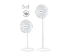 Primo PRSF-80604 Λευκός 2σε1 40εκ 8 φτερά Ανεμιστήρας ορθοστάτης (800604)