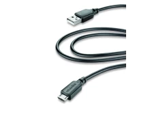 CELLULAR LINE 203947 USB Καλώδιο Συγχρονισμού και Φόρτισης microUSB (2m) Μαύρο (49164)