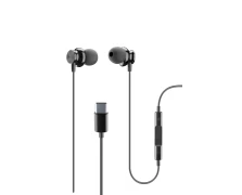 CELLULAR LINE 353970 Handsfree Ακουστικά In-Ear με βύσμα Type-C Sparrow Μαύρα (49210)