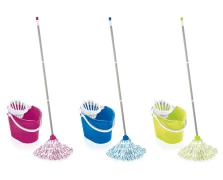 LEIFHEIT 52078 Classic Mop Σετ Κουβάς με Σφουγγαρίστρα με Μικροίνες (82-52078)