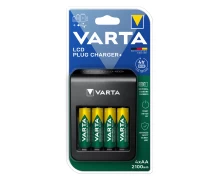 VARTA 57687101441 LCD Plug Charger + 4xAA 2100mAh (128600)