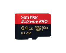 SanDisk Extreme PRO microSDXC 64GB + SD Adapter + 2 years RescuePRO Deluxe (531690)