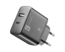 CELLULAR LINE 420047 Φορτιστής Σπιτιού Dual Port για Samsung με Θύρα USB-A και Type-C 25W Μαύρος (490188)