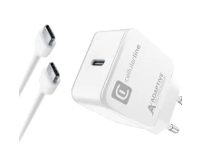 CELLULAR LINE 434785 Σετ Φορτιστής Samsung με θύρα Τype-C και καλώδιο Type-C 15W Λευκό (490599)