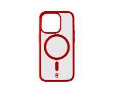 Cellular Line Pop Mag Θήκη Κινητού Σκληρής Σιλικόνης Back Cover για iPhone 15 Pro Κόκκινη (490646)