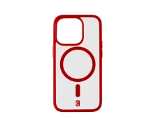 Cellular Line Pop Mag Θήκη Κινητού Σκληρής Σιλικόνης Back Cover για iPhone 15 Pro Max Κόκκινη (490645)