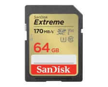 SanDisk Extreme 64GB SDXC UHS-I + 1 year RescuePRO Deluxe (531677)