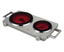 Hobby HCP-40436 Λευκή Διπλή Επιτραπέζια Κεραμική Εστία (400436)