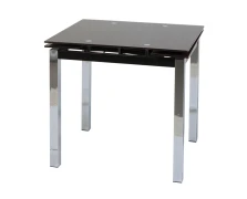 Varossi Τραπέζι Glamour 80 Μαύρο 80(120) x 65 x 75 (100-039)
