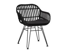 Varossi Πολυθρόνα Malibu Μαύρο 61 x 63 x 80 (900-239)