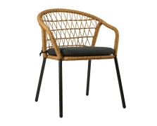 Varossi Πολυθρόνα Nuera Φυσικό 61.5 x 61 x 80 (900-253)