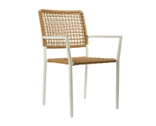 Varossi Πολυθρόνα Sati Φυσικό με λευκό σκελετό 57 x 60 x 88 (900-257)