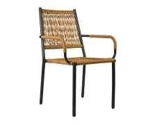 Varossi Πολυθρόνα Zucca Φυσικό με Μαύρο σκελετό 58 x 63 x 90 (900-258)