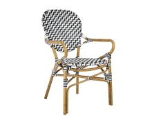 Varossi Πολυθρόνα Parisian Λευκό και Μαύρο 59 x 63 x 94 (900-275)