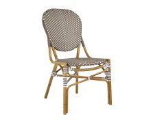 Varossi Καρέκλα Parisian-C Λευκό και Μόκα 51 x 62 x 95 (900-278)