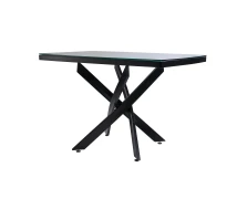 Varossi Tραπέζι Orion 120 Μαύρο με Διάφανη επιφάνεια 120 x 75 x 75 (100-088)