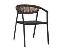 Varossi Πολυθρόνα Cactus-TX καφέ με μαύρο σκελετό 57 x 64.5 x 76 (900-316)