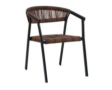 Varossi Πολυθρόνα Cactus καφέ με μαύρο σκελετό 57 x 64.5 x 76 (900-320)